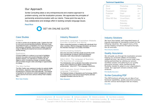 scribe consulting website page 2